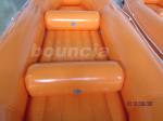 Orange PVC Tarpaulin Fabric Rafting Boat With Reinforced Strips For White Water