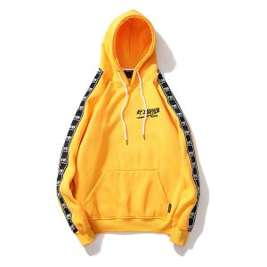 Wholesale Arm Strap Embroidery Mens Oversized Pullover Hoodie With Hand Warming Pockets from china suppliers