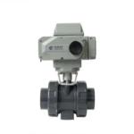 Plastic UPVC Electric Ball Valve Thread Connection For Water Acid And Corrosive