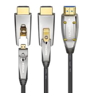 Wholesale Slim Uhd 4K 60Hz 18Gbps Optical HDMI Cable Am To Am 3D HDMI Active Optical Cable from china suppliers