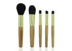Portable Travel Makeup Brush Set / Foundation Makeup Brush , Bamboo Handle