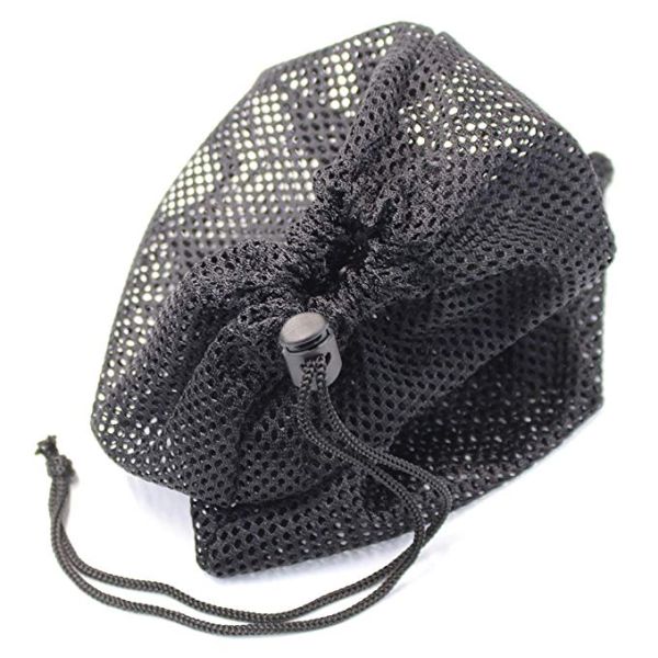 OEM Black Mesh Drawstring Bags Recycled Multi Functional For Golf Ball Mini Stuff
