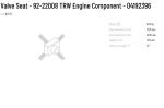 92-22008 TRW Engine Component 04192396 Valve Seat for Agricultural Machinery
