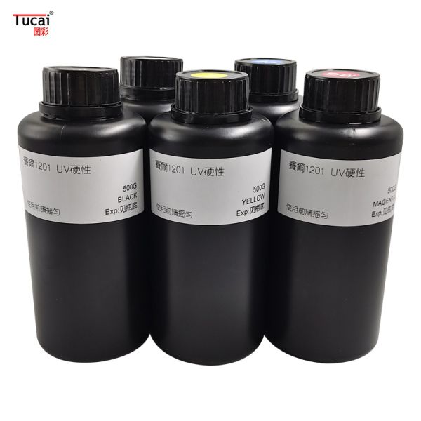 500ml BK/CY/MG/YL/WH Color UV Printer Ink Compatible with Xaar 1201