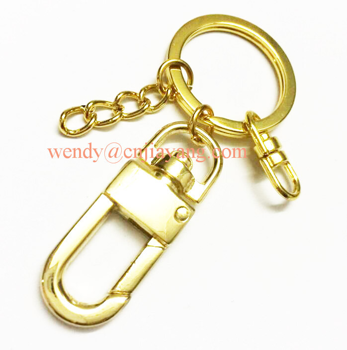 jiayang cat shape flower shape fish shape split keyring and snap hook with key ring