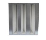 Customized Metal Frame V-Bank Fiberglass Air Filters H13/H14 Efficiency for HVAC
