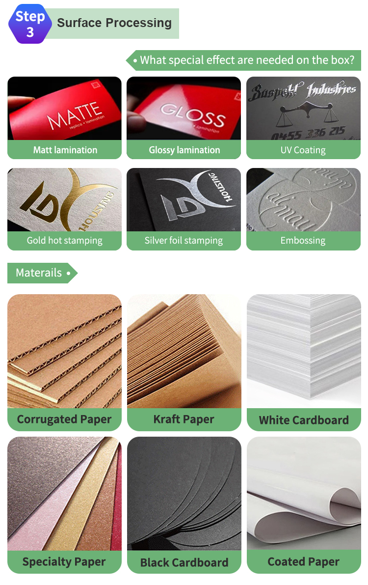 Recyclable Corrugated Paper Box Custom Cosmetic Packaging Boxes With plastic hook