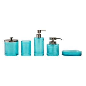 Wholesale Round Glass Bathroom Accessories Set with Circle Glass Soap Dispenser Hand Wash Dispenser from china suppliers