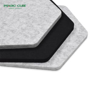 Wholesale Customizable Hexagon PET Polyester Acoustic Panel Black For Office Use from china suppliers