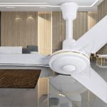 Smart 42 Inch Modern LED Ceiling Fans Electric Power Source 220V Iron Blade