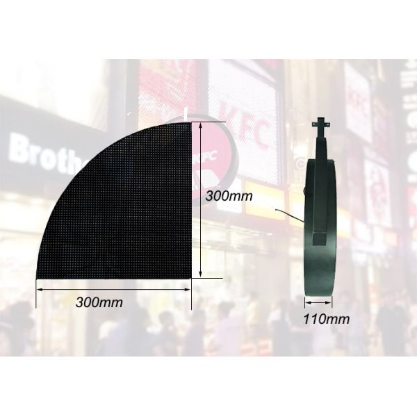 Outdoor LED Display Signage Round / Oval Shape Billboard IP65 Creative For Store LOGO Advertising