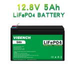Visench Direct factory high quality 12v 5ah Deep 6000 Cycles Solar Lifepo4