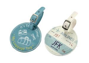 Wholesale Pantone Travel Baggage Tag Buckle Strap Printed Luggage Tags Round PU from china suppliers