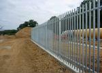 D Section Steel Palisade Fencing , RAL9016 4ft Palisade Fencing