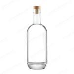 Customized 500ml 750mL 1000ml Transparent Thick Bottom Glass Wine Bottle with