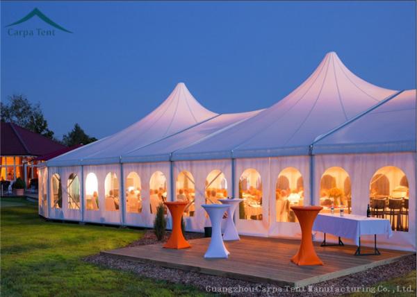 Customized Size White PVC Tent Fabric Mixed Marquee Party Tents For Outdoor