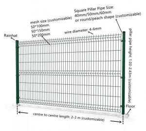 Wholesale High Security 3d Curved Wire Mesh Fence Galvanized Welded from china suppliers