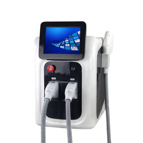 Portable 2 in 1 E light OPT IPL Hair Removal Nd Yag Laser Q Switch Tattoo