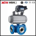 Q44F/Q45F-16C/P 304 316 3-Way Flanged Stainless Steel Ball Valve for Household