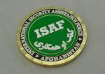 Brass ISFA Personalized Army Coin Die Struck , Transparent Box Diamond Edge
