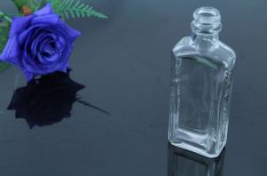 Wholesale 100ml Man Square Perfume Glass Bottle / Smaal Glass Vial With Atomizer, Clear Cap from china suppliers