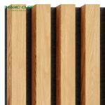 Flame Retardant E1 MDF Wood Veneer Slat Panels Dustproof for bedroom