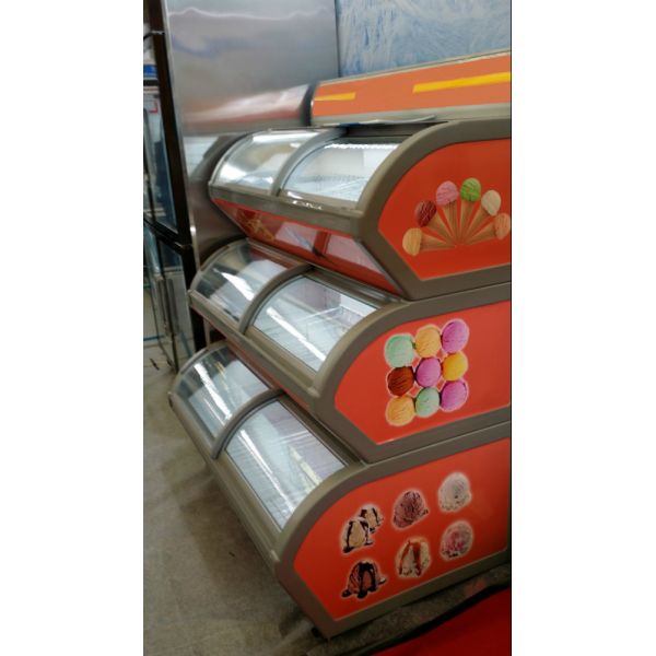 -22 Degree Ice Cream Display Freezer With 3 Cabinet Low Noise