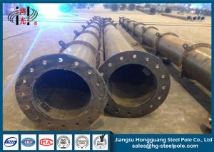 Wholesale Galvanized Tubular Steel Pole , Electrical Steel Utility Pole Long Life Time from china suppliers