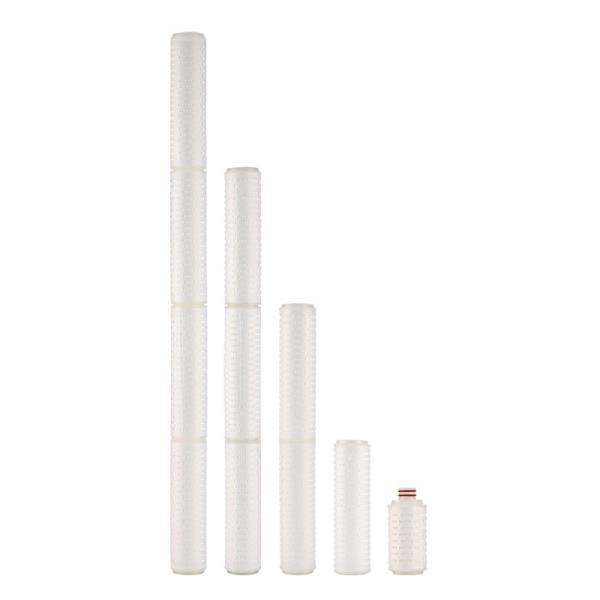 10 w PP Pleated Water Filter Cartridge With PP Shell for Industry 0.22 0.45 0.65