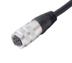 M16 M12 Pin Soldering Type Female To Male Connectors AISG Long Tail Assembly