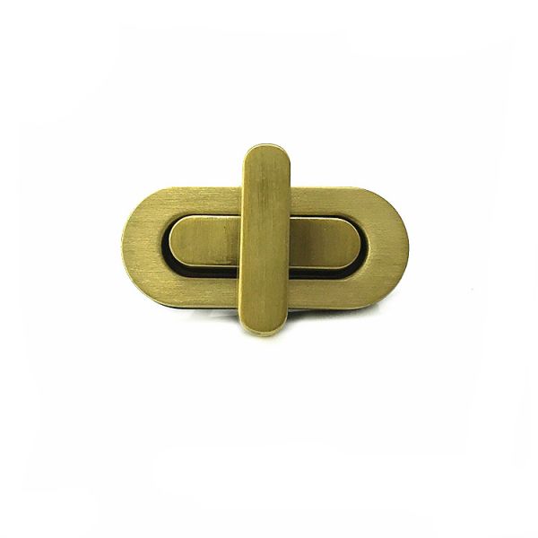 Bag Hardware Accessories Custom Antigue Brass Turn Twist Lock Turn Lock For Handbag