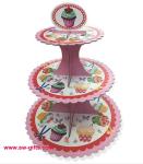Fashion Colorful Design 3 Tier Paper Cardboard Cupcake Stand,Wholesale Wedding