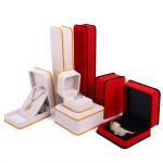 Custom Apricot Color Velvet Jewelry Packaging Box for Double Layer and 6*5.5*5cm