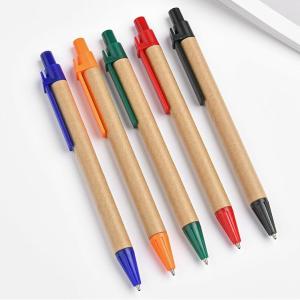 Wholesale Kraft Paper Creative Ball Pen Eco Friendly Recyclable Customized Ball Point Pens from china suppliers