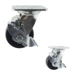 Side Brake 660lbs Load Capacity Heavy Duty Casters Swivel Plate