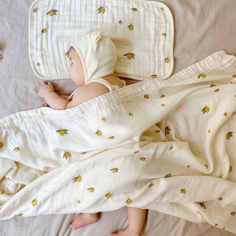 Pattern Style Baby Bamboo Cotton Gauze Bath Newborn Quilt Set for Class A Cot Bedding