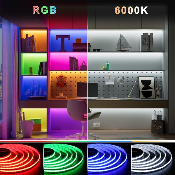 High Quality RGBW COB LED Strip 24V 19W/M Wholesale Price