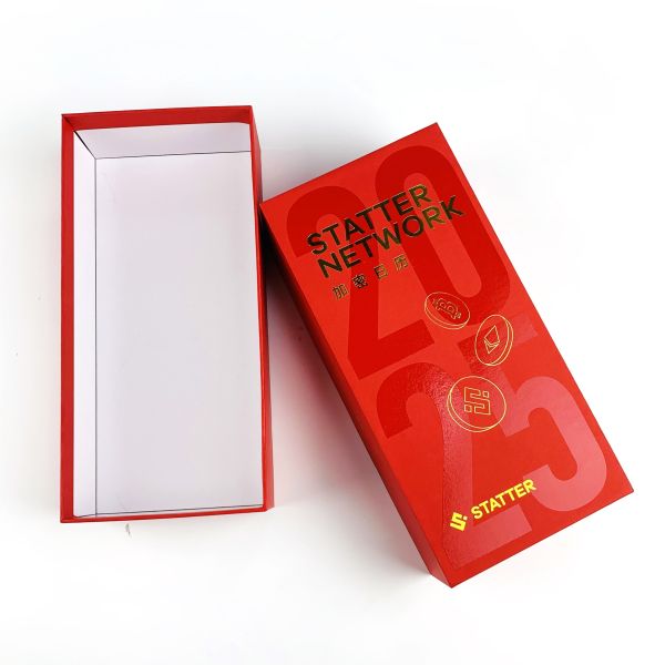 Customized Gift Hamper Box Waterproof Uv Gold Foil Paper Packaging Cardboard Gift Boxes for Advent Calendar Box