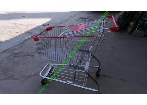 Wholesale Zinc Plated Wire Shopping Trolley Cart 4 Wheels Heavy Loading For Store from china suppliers