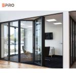 Double Glazing Aluminum Sliding Lifting Bi Folding Door For Sunroom