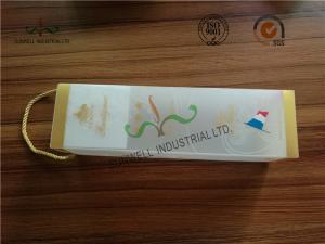 Wholesale Frosted At Surface Cardboard Food Packaging Boxes With String , Wine PVC Gift Boxes from china suppliers