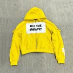 Embroidered Patch Men Streetwear Rhinestone Hoodie Oversized Unisex Zip Up