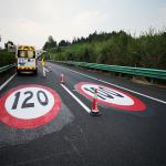 Pavement Temporary Road Marking Tape Pre Formed Coloured Reflective Pavement