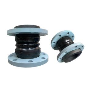 Wholesale Epoxy Coated Elastomeric Double Sphere Pipe Rubber Expansion Joint Carbon Steel Flange Connection from china suppliers