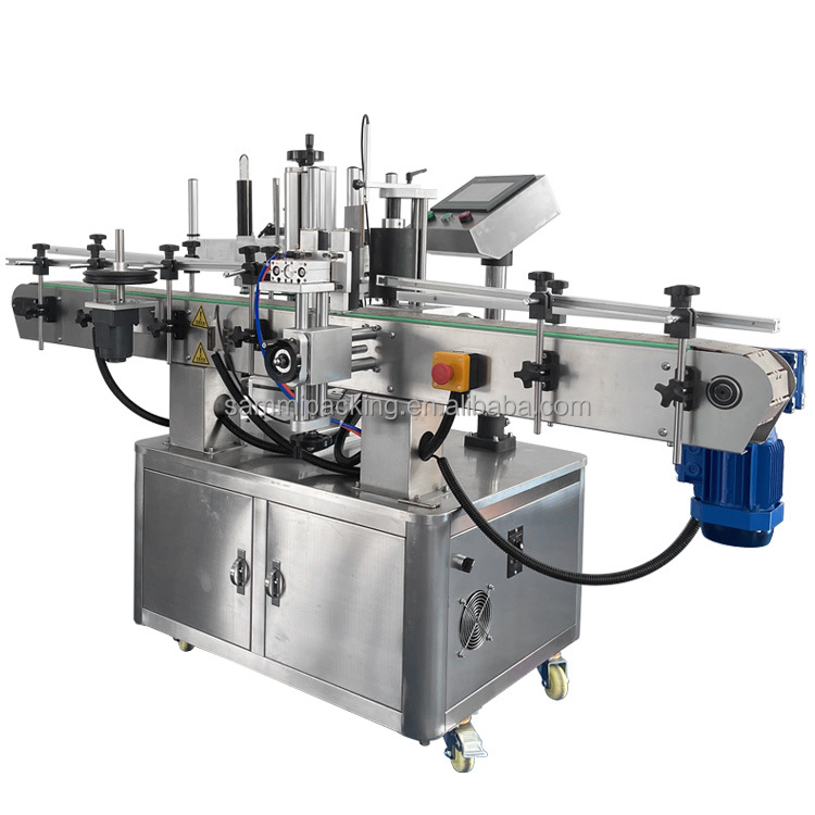 2024 Sales in China Reliable Semi-Automatic Cylinder Labeling Machines Electric Driven with PLC Components Wood Carton Packaging