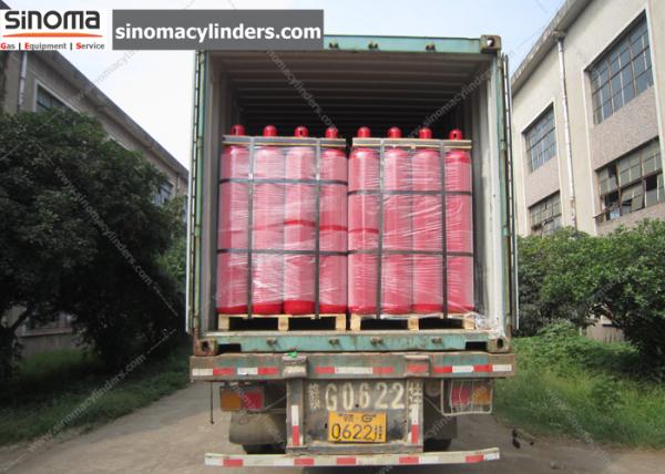 CO2 cylinders ready for shipment