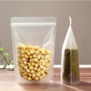 Wholesale 5.9 x 8.66 Inch Heat Seal Matte Clear Stand Up Pouch Bags with Reclosable Ziplock for Candy, Cookie Snack Food Packaging from china suppliers