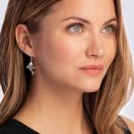 Sterling Silver Bali-Style Koi Fish Drop Earrings with 18kt Yellow Gold