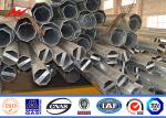 Outside Distribution Line Electric Galvanized Steel Pole Anti Corrosion 10 KV -