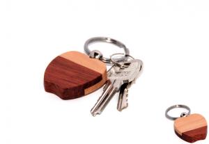 Wholesale Bi-wood apple shape key chain from china suppliers